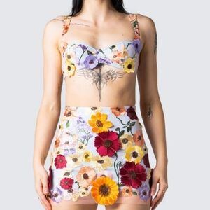 Finesse Floral Embroidered Bra Top